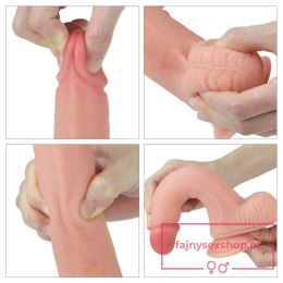 8'' Dual layered Platinum Silicone Cock