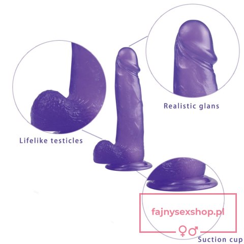8"" Jelly Studs Crystal Dildo Large Purple 8"" Jelly Studs Crystal Dildo Large Purple