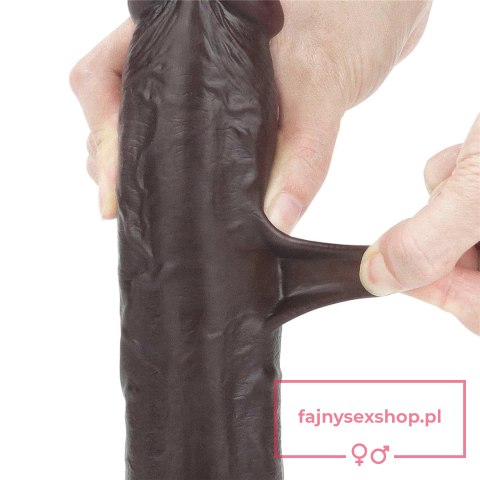 9.0'' Sliding Skin Dual Layer Dong - Black 9.0'' Sliding Skin Dual Layer Dong - Black