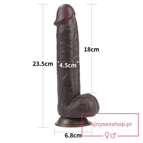 9.0'' Sliding Skin Dual Layer Dong - Black 9.0'' Sliding Skin Dual Layer Dong - Black