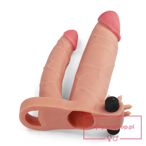 Add 1"" Pleasure X Tender Vibrating Double Penis Sleeve Add 1"" Pleasure X Tender Vibrating Double Penis Sleeve