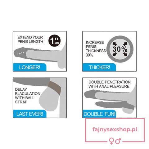 Add 1"" Pleasure X Tender Vibrating Double Penis Sleeve Add 1"" Pleasure X Tender Vibrating Double Penis Sleeve