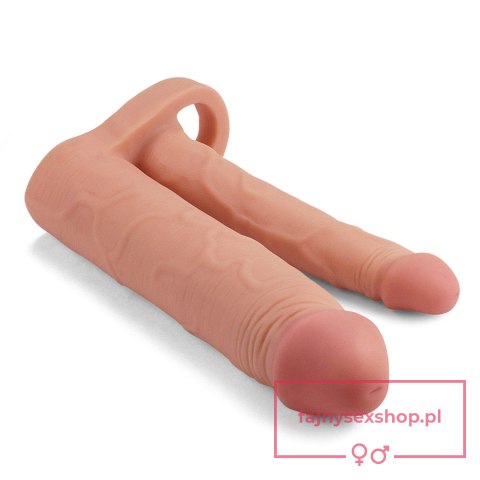 Add 2"" Pleasure X Tender Double Penis Sleeve Add 2"" Pleasure X Tender Double Penis Sleeve