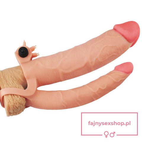 Add 3"" Pleasure X Tender Vibrating Double Penis Sleeve Add 3"" Pleasure X Tender Vibrating Double Penis Sleeve