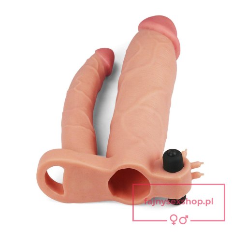 Add 3"" Pleasure X Tender Vibrating Double Penis Sleeve Add 3"" Pleasure X Tender Vibrating Double Penis Sleeve