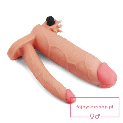Add 3"" Pleasure X Tender Vibrating Double Penis Sleeve Add 3"" Pleasure X Tender Vibrating Double Penis Sleeve