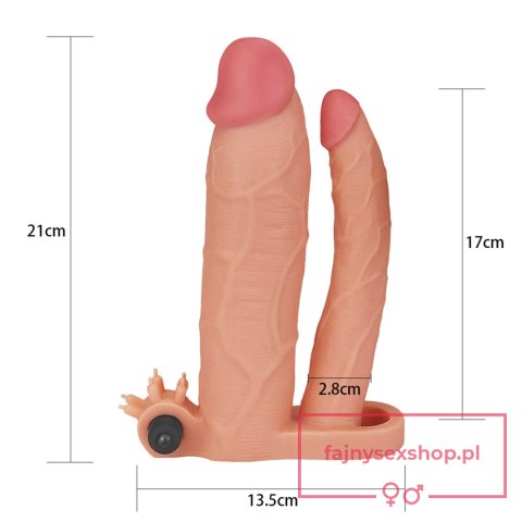 Add 3"" Pleasure X Tender Vibrating Double Penis Sleeve Add 3"" Pleasure X Tender Vibrating Double Penis Sleeve