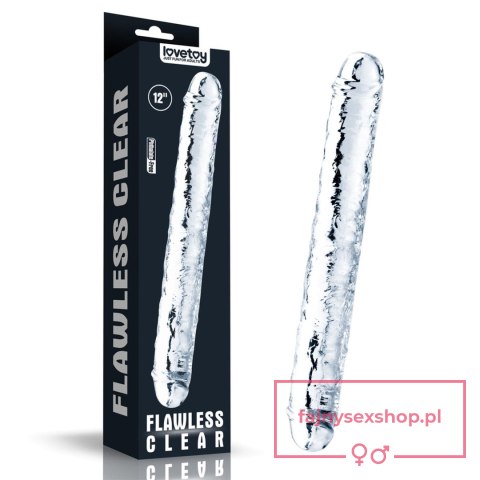 Flawless Clear Double dildo 12''