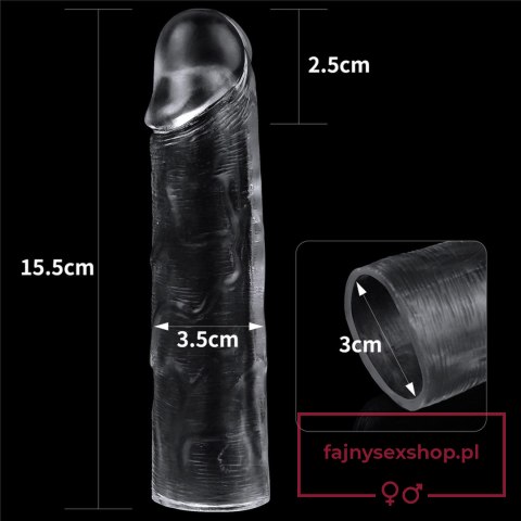 Flawless Clear Penis Sleeve Add 1'' Flawless Clear Penis Sleeve Add 1''