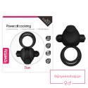 Power Clit Duo Silicone Cockring Black Power Clit Duo Silicone Cockring Black
