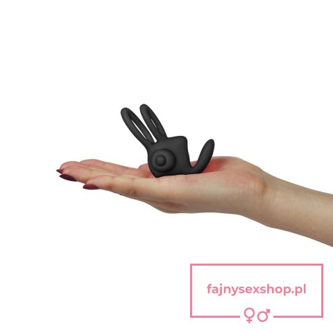 Power Clit Duo Silicone Cockring Black Power Clit Duo Silicone Cockring Black