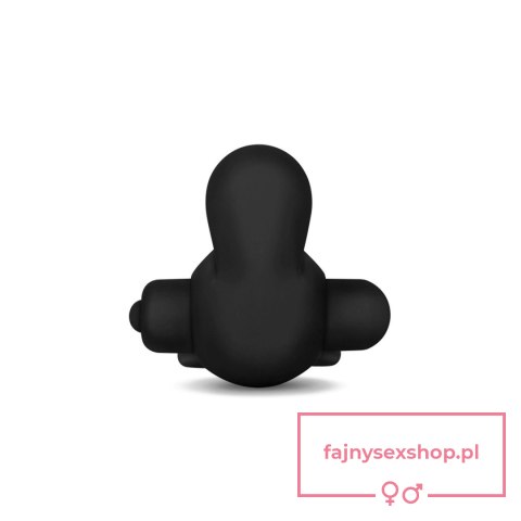 Power Clit Duo Silicone Cockring Black Power Clit Duo Silicone Cockring Black