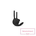 Power Clit Duo Silicone Cockring Black Power Clit Duo Silicone Cockring Black