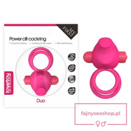 Power Clit Duo Silicone Cockring Pink