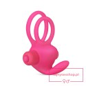 Power Clit Duo Silicone Cockring Pink Power Clit Duo Silicone Cockring Pink