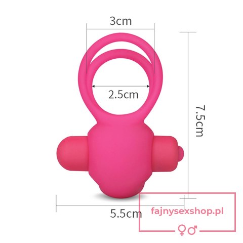 Power Clit Duo Silicone Cockring Pink Power Clit Duo Silicone Cockring Pink