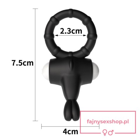 Power Clit Silicone Cockring Black Power Clit Silicone Cockring Black