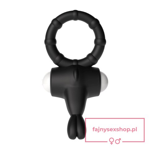 Power Clit Silicone Cockring Black Power Clit Silicone Cockring Black