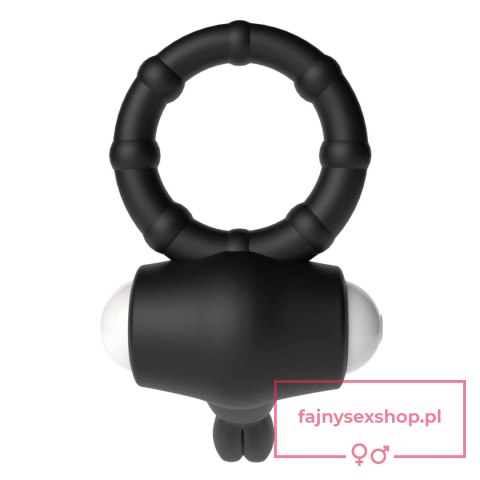 Power Clit Silicone Cockring Black Power Clit Silicone Cockring Black