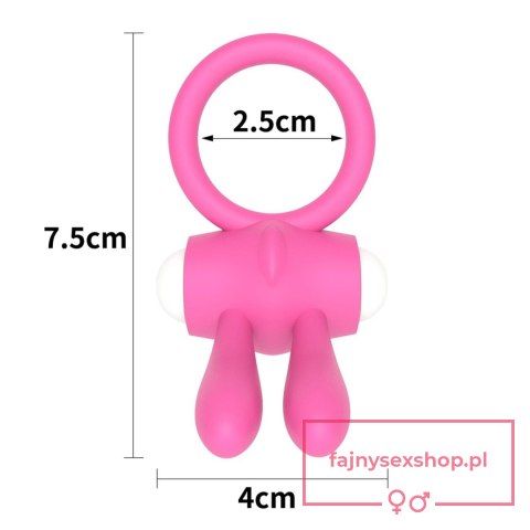 Power Clit Silicone Cockring Pink Power Clit Silicone Cockring Pink
