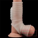 Vibrating Wave Knights Ring with Scrotum Sleeve (White) Vibrating Wave Knights Ring with Scrotum Sleeve (White)