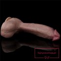 10.5'' Dual layered Platinum Silicone Cock