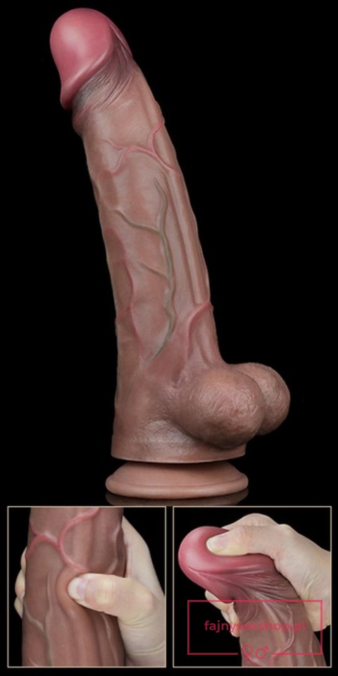11.5'' Dual Layered Platinum Silicone Cock 11.5'' Dual Layered Platinum Silicone Cock