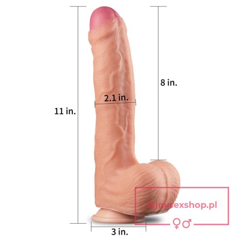 11"" Dual Layer Platinum Silicone Cock 11"" Dual Layer Platinum Silicone Cock