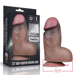 7.0'' Dual Layered Platinum Silicone Cock