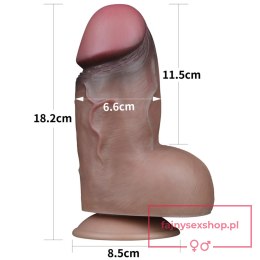 7.0'' Dual Layered Platinum Silicone Cock