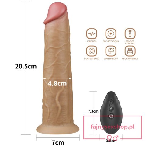 8.0'' Dual Layered Platinum Silicone Rotator 8.0'' Dual Layered Platinum Silicone Rotator