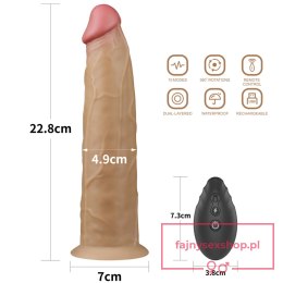 9.0'' Dual Layered Platinum Silicone Rotator