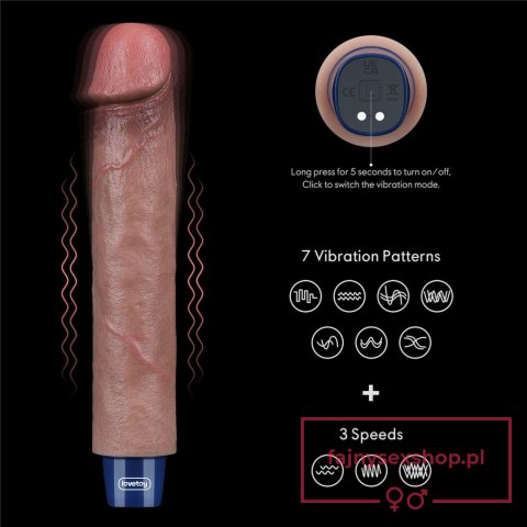 9" REAL SOFTEE Rechargeable Silicone Vibrating Dildo 9" REAL SOFTEE Rechargeable Silicone Vibrating Dildo