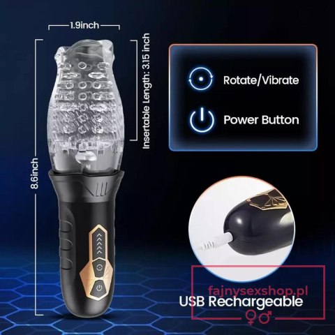 Rotating and vibrating masturbator Rotating and vibrating masturbator